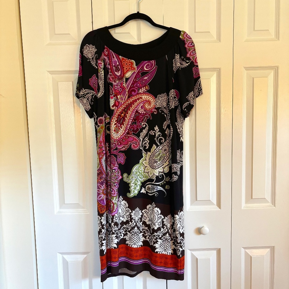 Spring/Summer beauty! Tiana B dress Paisley graphic print short sleeve Size 2X